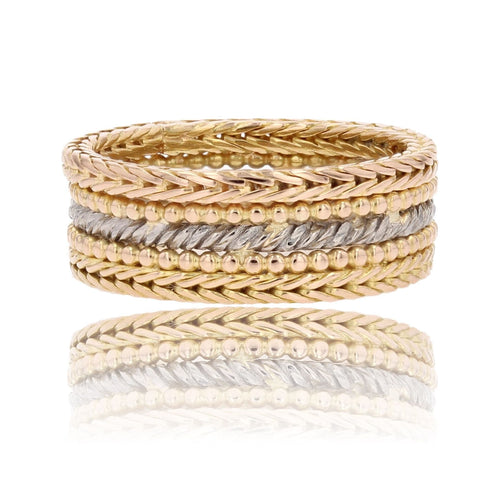 Bague 55 Bague alliance grande 2 pièces 58 Facettes 25-067