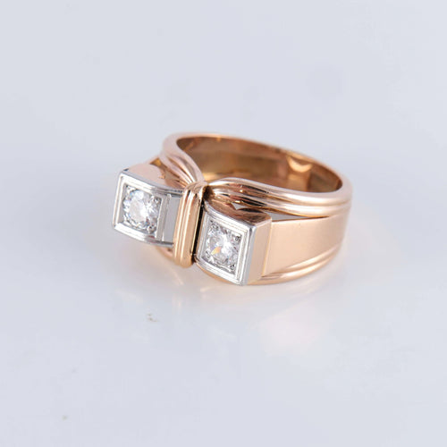 Bague 57 Bague Tank Double Diamants 58 Facettes AB2bis