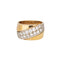 Bague 53 Bague vintage en or jaune avec diamants et large bande carrée, style années 80 58 Facettes G14022