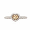 Bague 55 Bague en or avec diamant champagne et diamants blancs 58 Facettes AO-0001