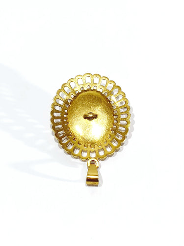 Pendentif Pendentif or jaune et perle 58 Facettes