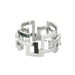 Bague 52 MELLERIO - Bague or blanc, diamants, diamants noirs et émeraudes 58 Facettes J1WG334-ED52