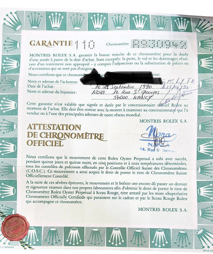 Montre Rolex vintage oyster perpetual date just en or et acier full set 58 Facettes