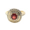Bague 52 Bague GLAMIRA or jaune, grenat, diamants 58 Facettes