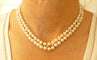 Collier Collier double rang de perles et diamants 1,70 carat. 58 Facettes C71-04