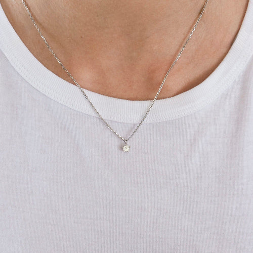 Collier Collier maille forçat or gris et diamant 58 Facettes GU48