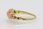 Bague 48 Bague en or jaune ornée de roses en corail et diamants 58 Facettes 11544