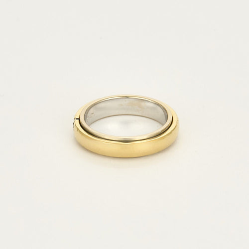 Bague 55,5 Bague en or jaune, or blanc et diamant 58 Facettes SOI3496