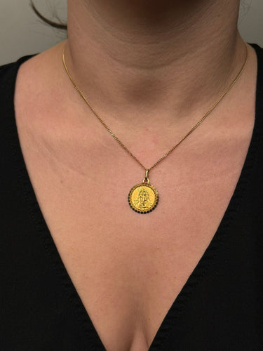 Pendentif Médaille Zodiaque Vierge Or 58 Facettes