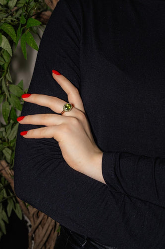 Bague 56 Pomellato Bague Tabou Or rose, Argent Peridot 58 Facettes 4909527CN