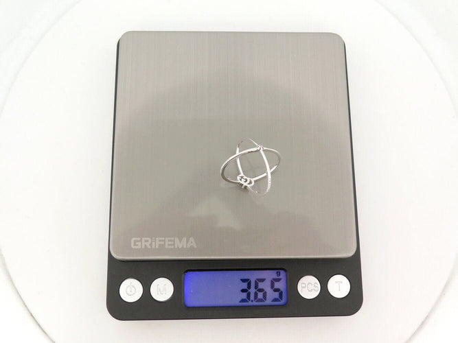 Bague 51 bague GUCCI gg running 7mm en or blanc 18k 108 diamants t51 58 Facettes 271885