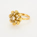 Bague 51 Bague fleur or jaune diamants 58 Facettes