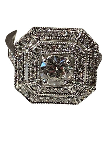 Bague 51 Bague de fiançailles, diamant 58 Facettes AB46