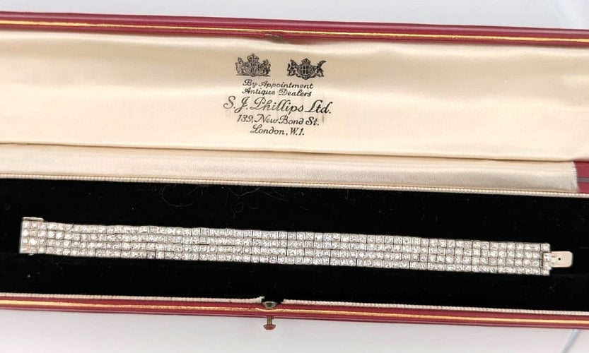 Bracelet Bracelet en platine avec diamants 58 Facettes