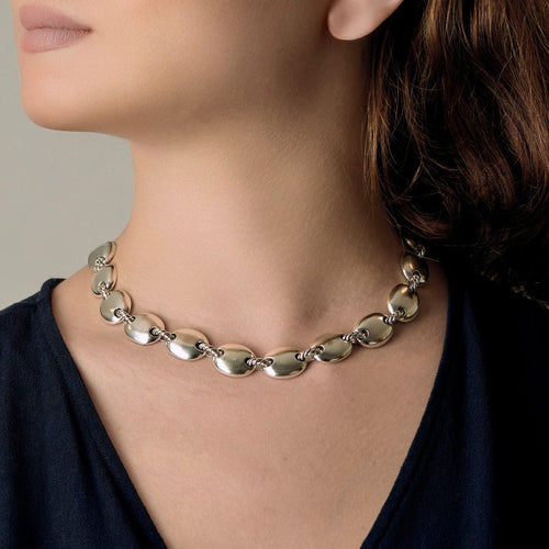 Collier Arthus Bertrand - Collier en argent à maillons ovale 58 Facettes B250497