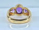 Bague 56 Bague or jaune améthystes 58 Facettes AB445