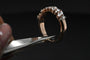 Bague 54 Anneau de mariage en or rose serti de diamants 58 Facettes