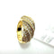 Bague 54 Bague en or jaune sertie de diamants pavés 58 Facettes 50379