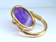Прстен од жутог злата, мобилни аметист скарабеј