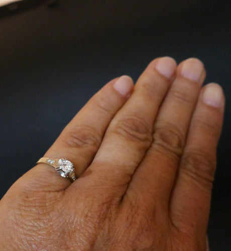 Bague 50 Bague Solitaire Diamant, Art Déco 58 Facettes