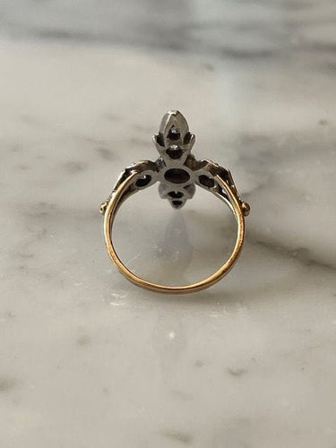 Bague 53.5 Bague croix, diamants, début XX éme 58 Facettes