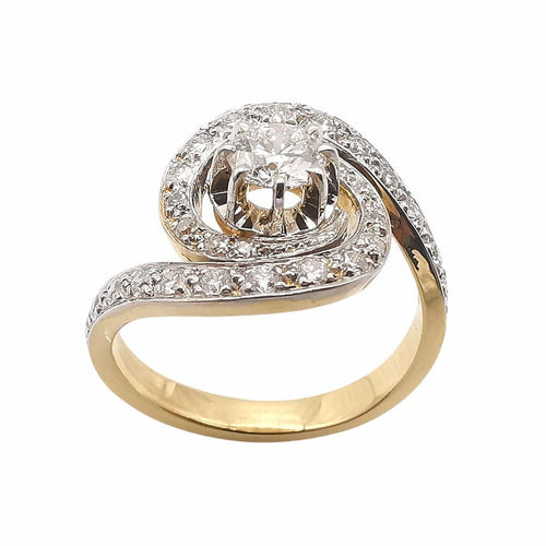 Bague 54 Bague tourbillon or, platine & diamants 58 Facettes