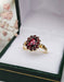 Bague 52 Bague Marguerite grenats or jaune 58 Facettes 561