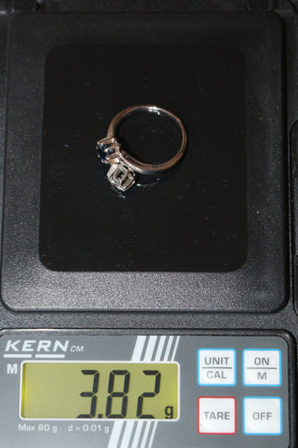 Bague Bague Duo Toi Et Moi Or Gris Saphir Diamant 58 Facettes 583