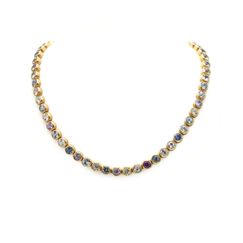 Collier Collier Rivière Or jaune & Saphirs - C.BUCHERER 58 Facettes 250353R