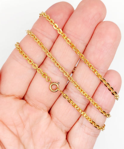 Collier Chaine antique or rose mailles 58 Facettes B01008