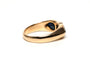 Bague 52 Bague contemporaine en or jaune 18 carats sertie de saphirs et d'un diamant 58 Facettes B480