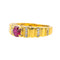 Bague 57 Bague Or jaune Rubis, Diamant 58 Facettes 4099638CN