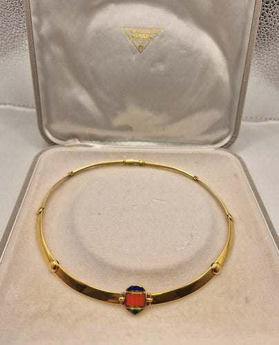 Collier Collier Rivière en or jaune, fabriqué en Italie, années 1990 58 Facettes