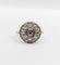 Bague 49 Bague cible Art Déco or blanc, diamants brillants et taille rose (circa 1920) 58 Facettes A06222
