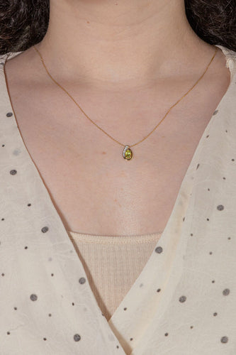 Collier Collier Or jaune Péridot, Diamant 58 Facettes 4166995RV