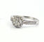 Bague 54 Bague de fiançailles multi diamants en or blanc 58 Facettes