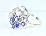 Bague 53 Bague Bouquet or blanc saphirs et diamants 58 Facettes AB455 bis