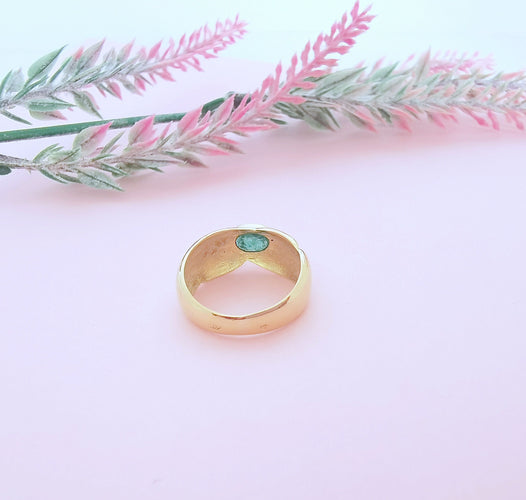 Bague Bague Emeraude en solitaire Or Jaune 18 K 58 Facettes AA 1643