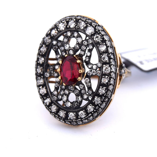 Bague 54 Bague Art Déco 1800 58 Facettes