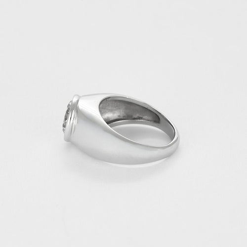 Bague solitaire en or blanc et diamant 3.30 carats