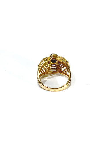 Bague 51 Bague Art Nouveau Or jaune et Diamant 58 Facettes