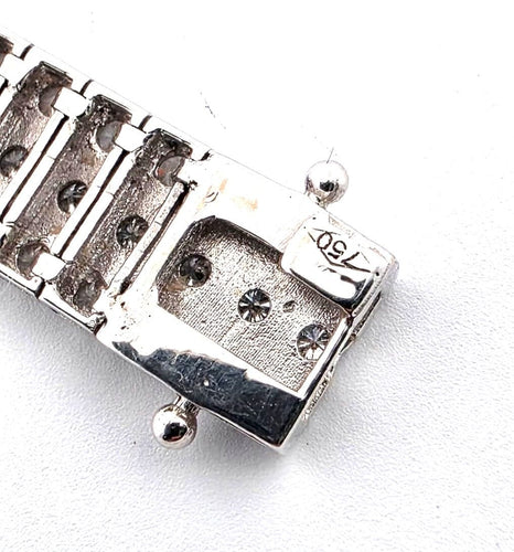 Bracelet Bracelet en or blanc massif serti de diamants 58 Facettes