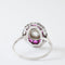 Bague 51 BAGUE ART DECO RUBIS CALIBRES ET DIAMANTS OR GRIS 18K 58 Facettes