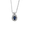 Collier Collier or blanc, diamants et saphir 58 Facettes 250082