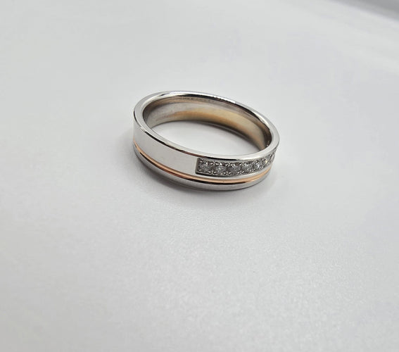 Bague 56 Bague Or Blanc Jaune / Rose sertie de diamants 58 Facettes 1-0000636/2