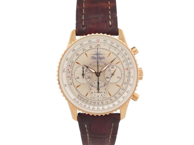 Montre vintage montre BREITLING montbrillant blue angels navitimer h30030.1 or 18k auto 58 Facettes 267814