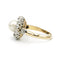 Bague 58 Bague or jaune, platine et diamants 58 Facettes 1062