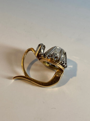 Boucles d'oreilles Boucles d’oreilles en or 18ct dites dormeuses en diamants vers 1900 58 Facettes