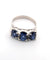 Bague 56 Bague en platine avec saphirs et diamants 58 Facettes