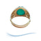 Bague 54 Bague agate verte en cabochon or jaune 58 Facettes AA 1694